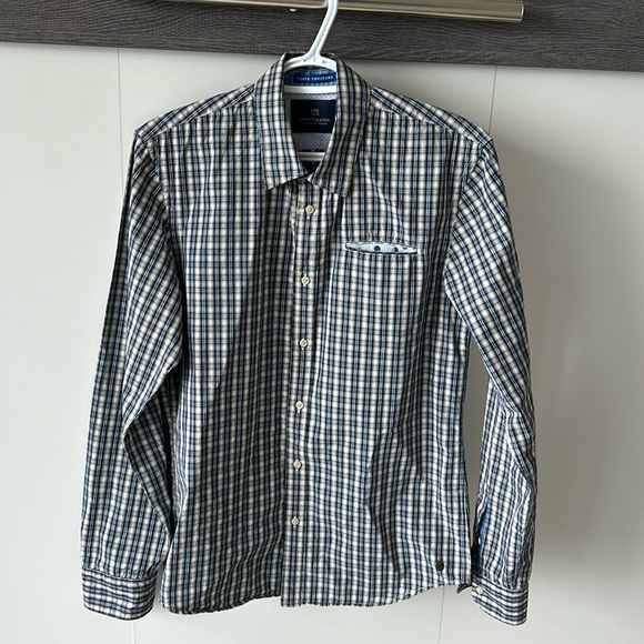 Scotch & Soda Blue Plaid Check Button-Down Casual Shirt - Medium - Picture 1 of 10